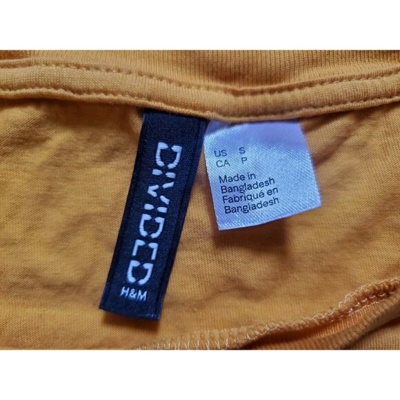 Divided H&M Top Women Small Yellow California T-Shirt Short Sleeve San Francisco - Picture 3 of 5
